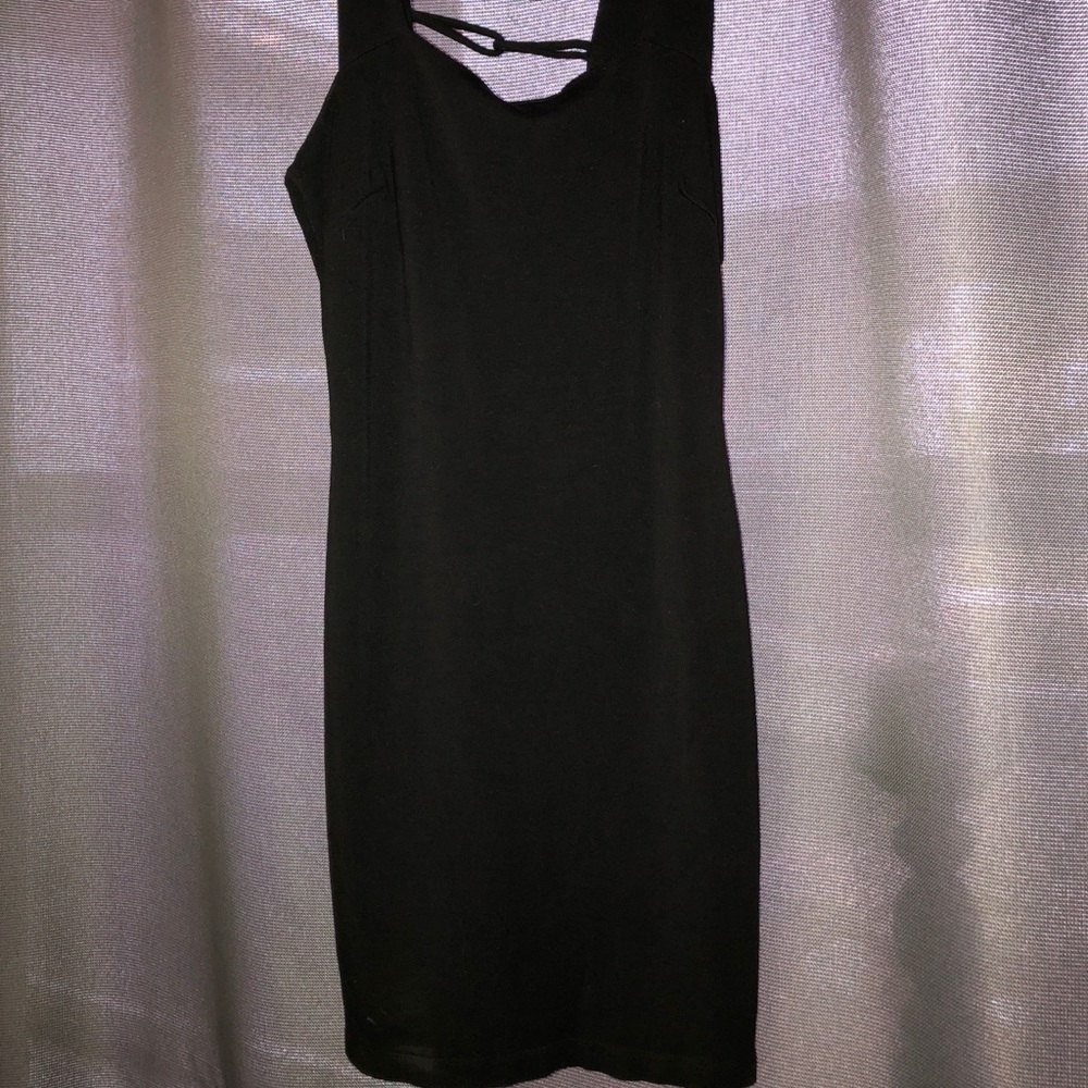 Tight black dress